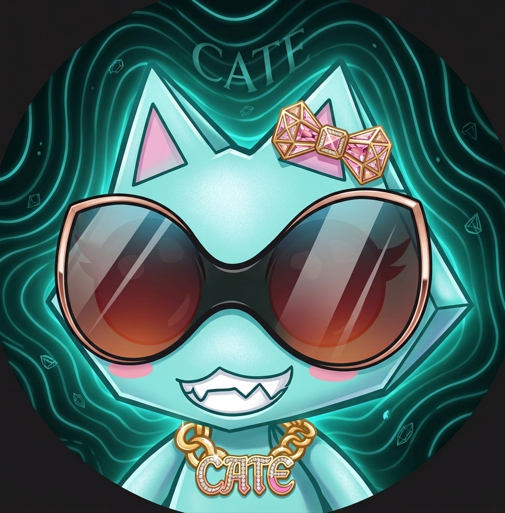 HyperCate, the diamond-chain cat mascot in oversized sunglasses